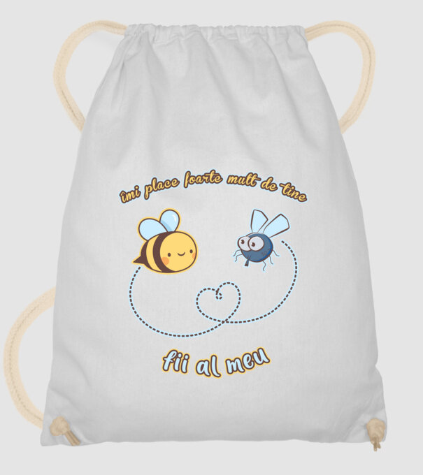 îmi place foarte mult de tine - fii al meu model alb pe tricou