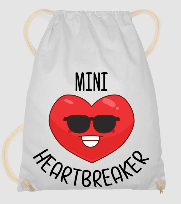 mini heartbreaker model alb pe tricou
