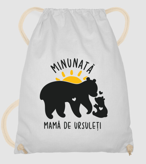 Minunată mamă de ursuleți model alb pe tricou