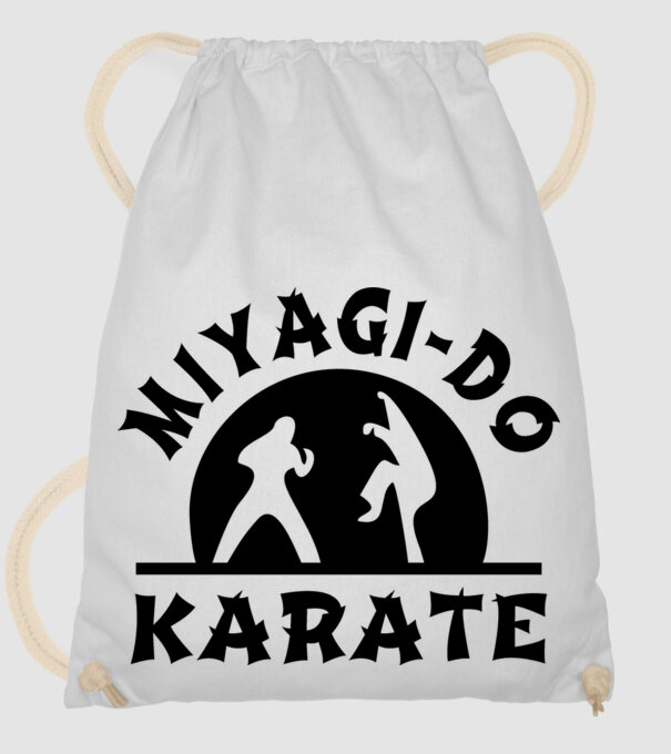 Miyagi-do karate black model alb pe tricou