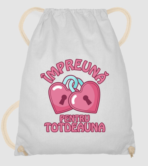 mpreună pentru totdeauna model alb pe tricou