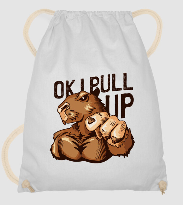 Muscular Capybara - capibară model alb pe tricou
