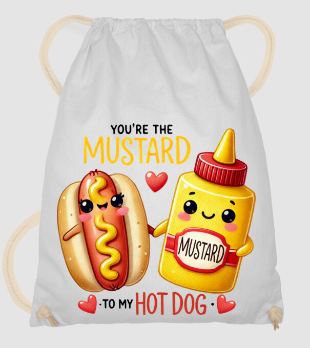 Mustard to my Hot Dog model alb pe tricou