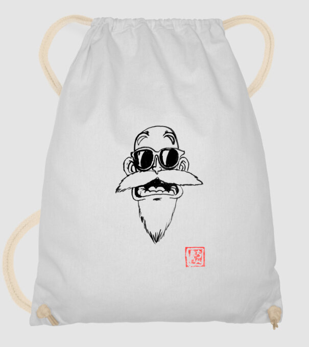muten roshi art model alb pe tricou