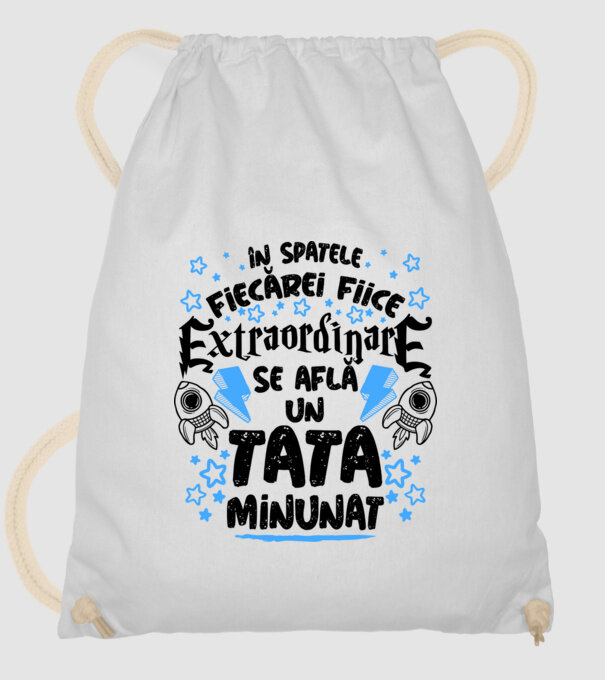 în spatele fiecărei fiice extraordinare se află un tată minunat model alb pe tricou