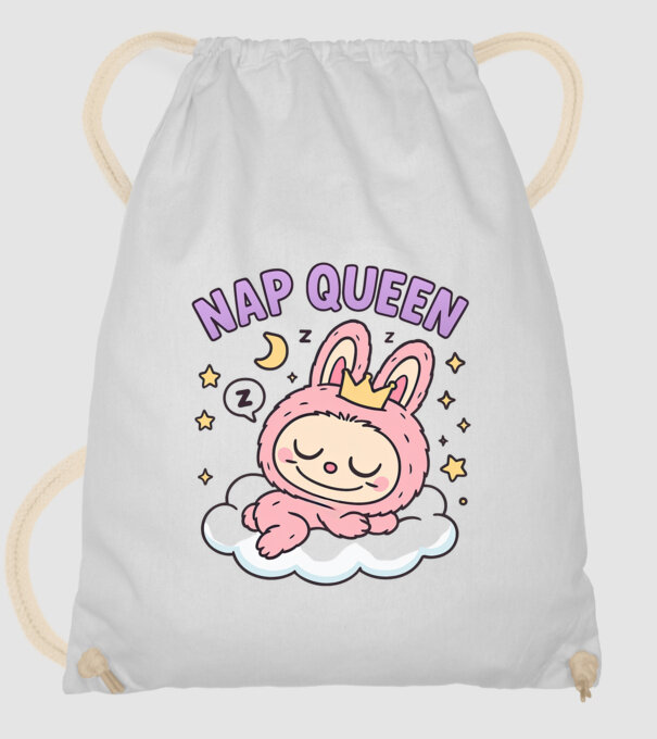 Nap Queen model alb pe tricou