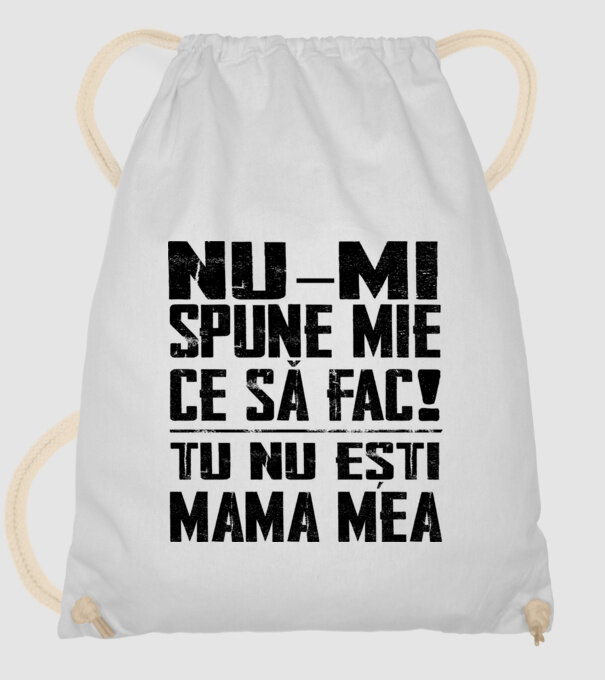 ne-mondd-meg-mit-csinaljak-ANYA-FEKETE-RO model alb pe tricou