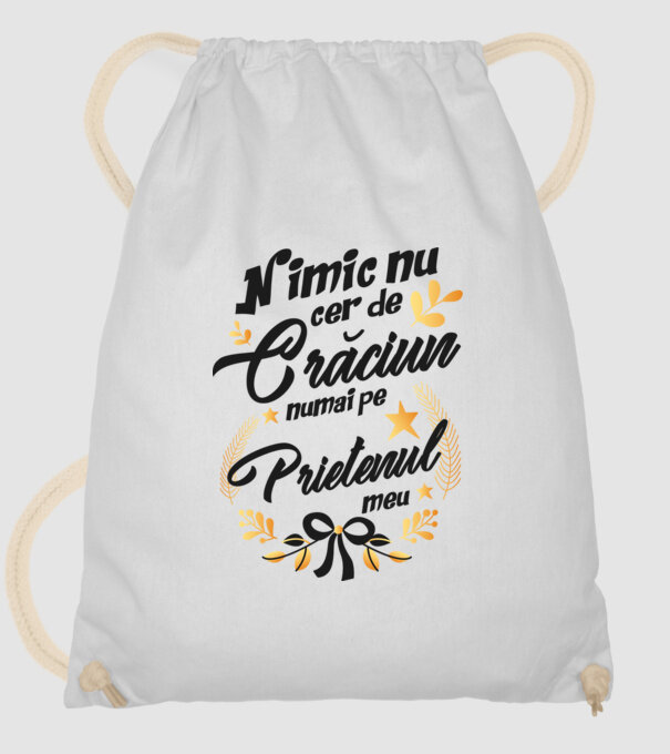nimic nu cer de Crăciun, numai pe prietenul meu model alb pe tricou