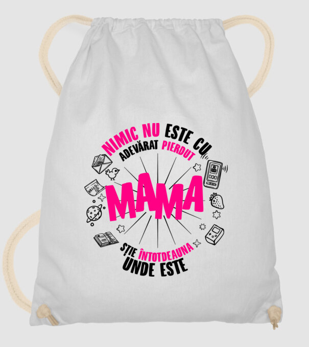 nimic nu este cu adevărat pierdut, mama știe întotdeauna unde este model alb pe tricou