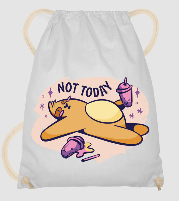 Not today model alb pe tricou
