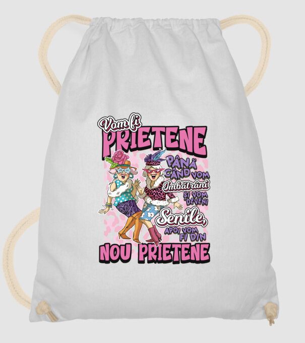 Nou prietene model alb pe tricou