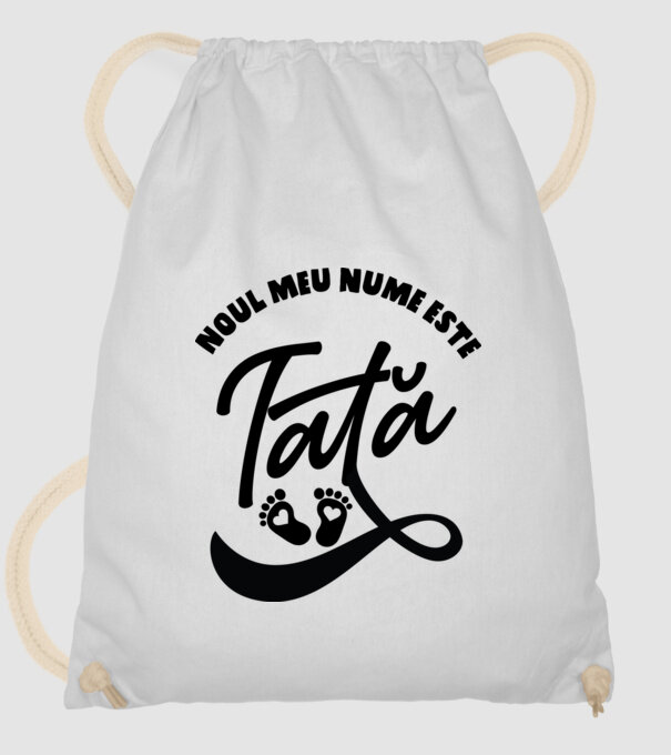 Noul meu nume este Tată model alb pe tricou