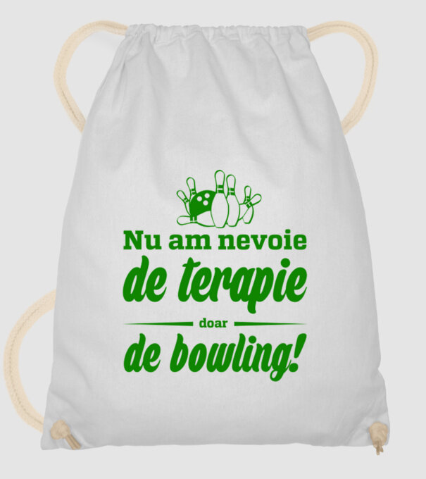 nu am nevoie de terapie doar de bowling model alb pe tricou