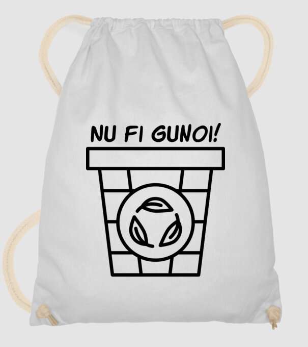 Nu fi gunoi model alb pe tricou