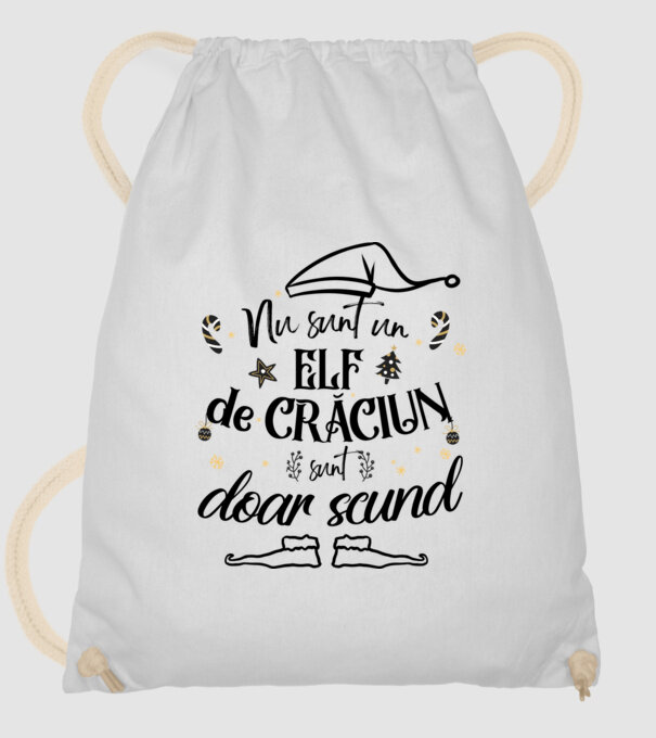 Nu sunt un elf de Crăciun, sunt doar scund ALB model alb pe tricou