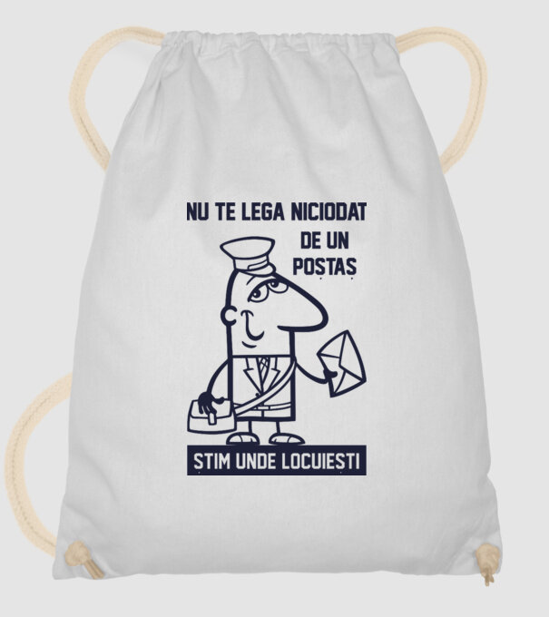 nu te lega niciodată de un poștaș. Știm unde locuiești model alb pe tricou