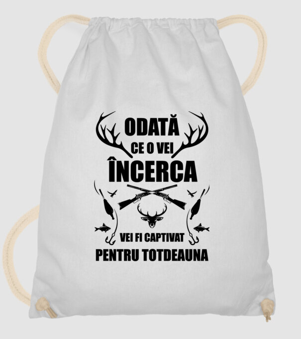 odată ce o vei încerca, vei fi captivat pentru totdeauna model alb pe tricou