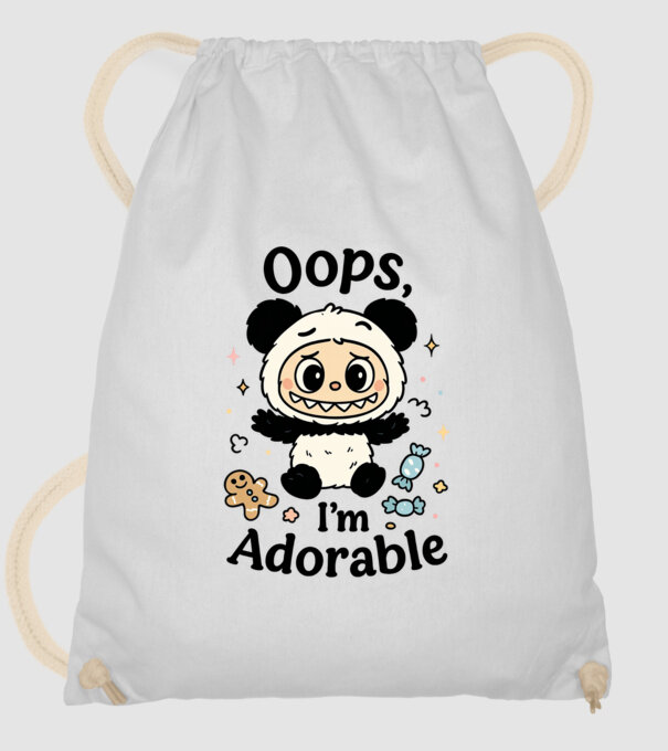 Oops, I'm adorable model alb pe tricou