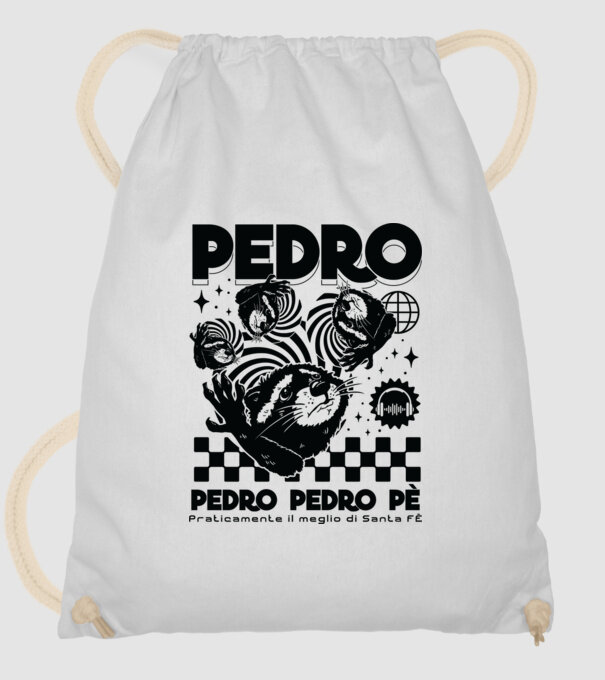 Pedro techno model alb pe tricou