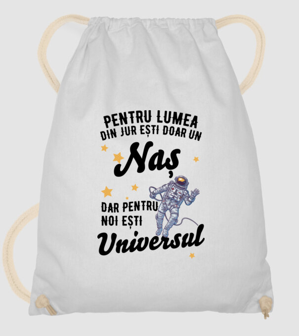Pentru lumea din jur ești doar o naș, dar pentru noi ești întreaga lume 02 (2) model alb pe tricou