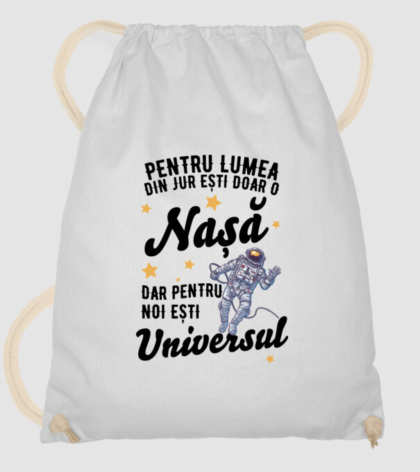 Pentru lumea din jur ești doar un nașă, dar pentru noi ești universul model alb pe tricou