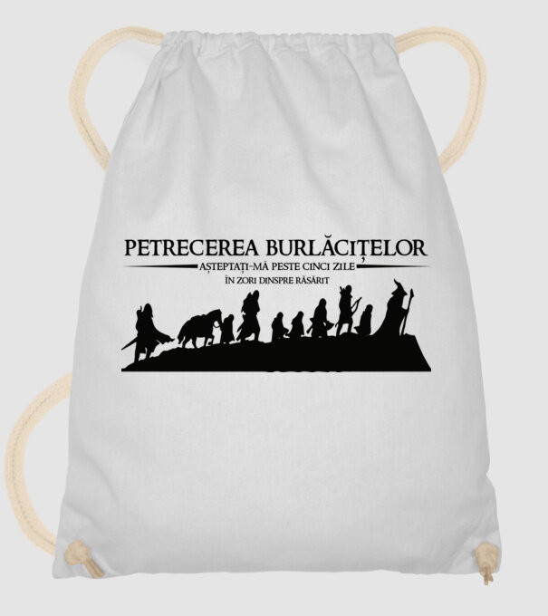 petrecerea burlăcițelor - așteptați-mă peste cinci zile - în zori dinspre răsărit model alb pe tricou
