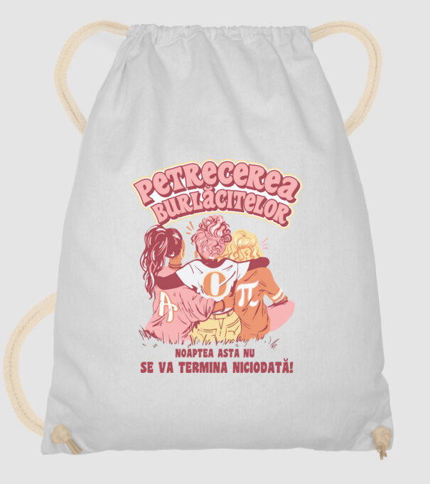 petrecerea burlăcitelor - noaptea asta nu se va termina niciodată! model alb pe tricou