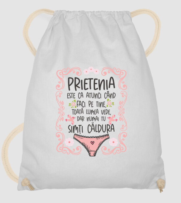 Prietenia este ca atunci când faci pe tine model alb pe tricou