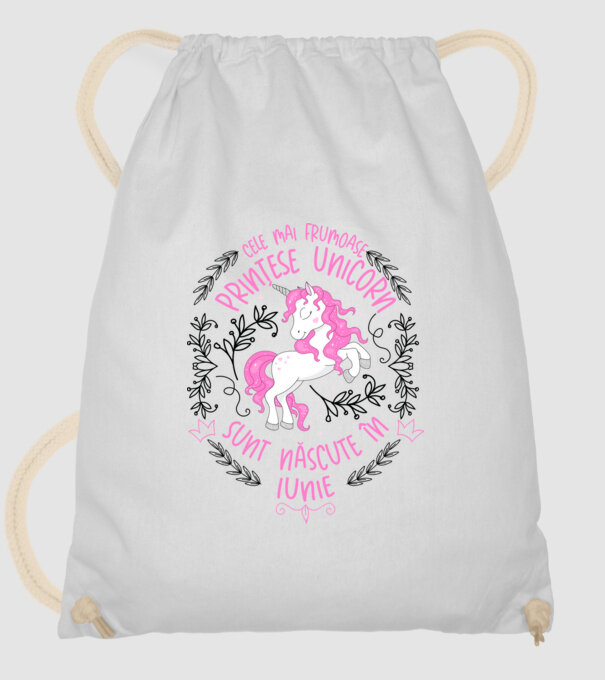 Cele mai frumoase prințese unicorn sunt născute în Iunie model alb pe tricou