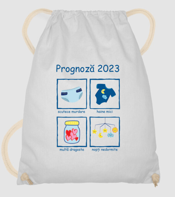 Prognoză 2023 model alb pe tricou