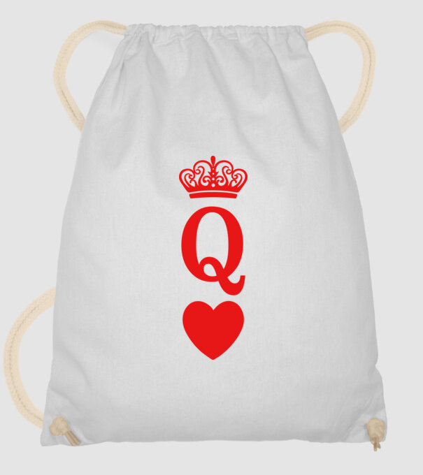 Queen model alb pe tricou