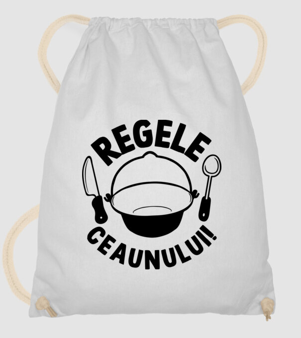 Regele - ceaunului! model alb pe tricou