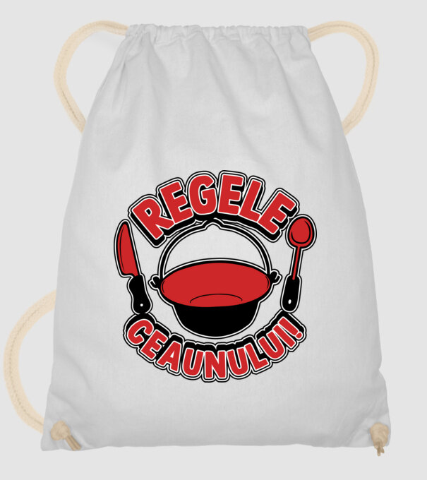 Regele - ceaunului! model alb pe tricou
