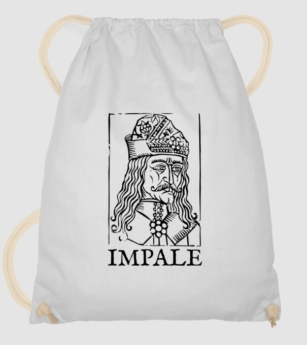 România dracula impale model alb pe tricou