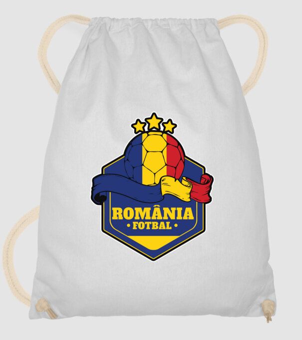România Fotbal model alb pe tricou
