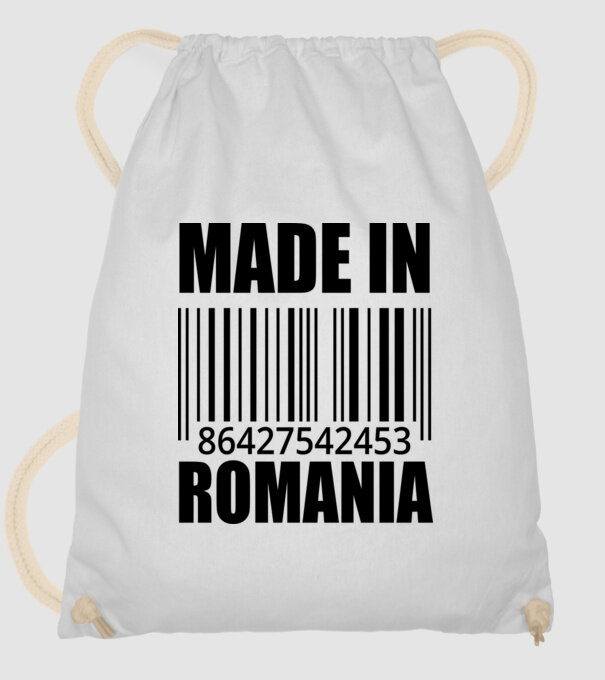 România made in model alb pe tricou