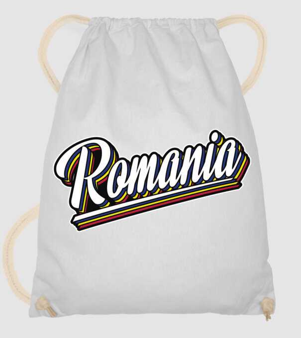 România retro model alb pe tricou