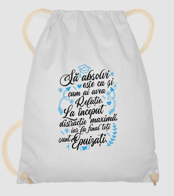 Să absolvi este ca și cum ai avea relație model alb pe tricou