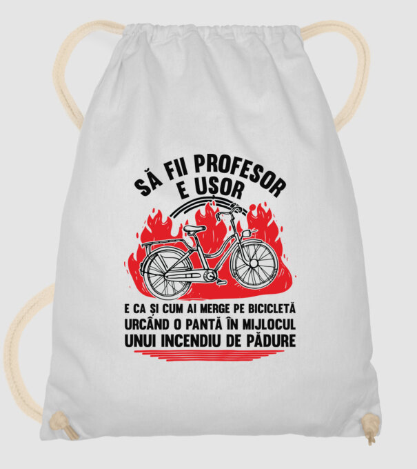 Să fii profesor e ușor model alb pe tricou