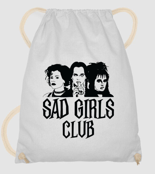 Sad Girls Club model alb pe tricou