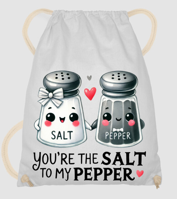 Salt to my Pepper model alb pe tricou