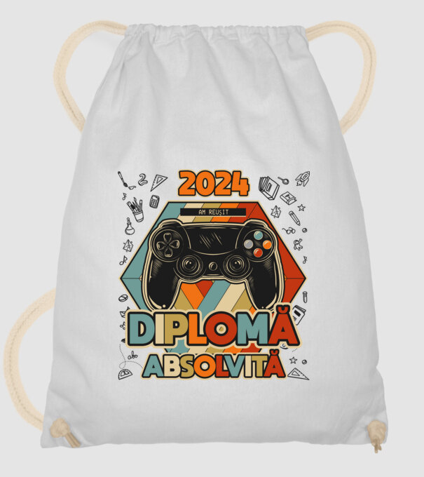 școala generală diplomă model alb pe tricou