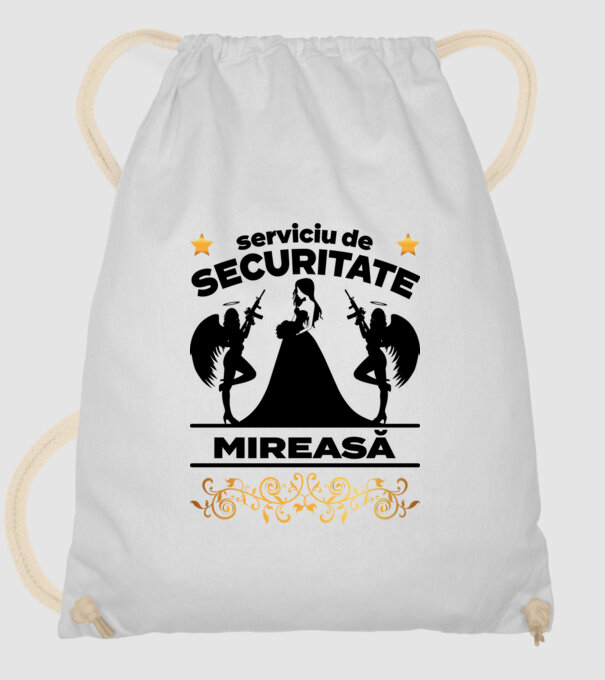 serviciu de securitate mireasă model alb pe tricou