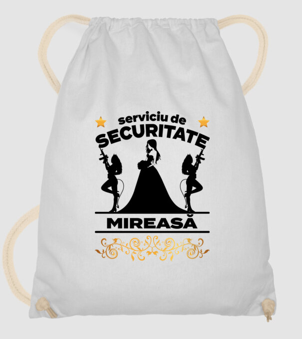 serviciu de securitate mireasă model alb pe tricou