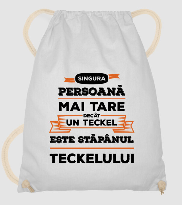 singura persoană mai tare decât un Teckel este stăpânul Teckelului model alb pe tricou