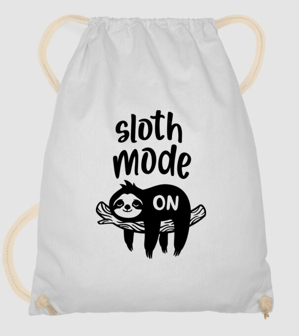 Sloth mode on model alb pe tricou