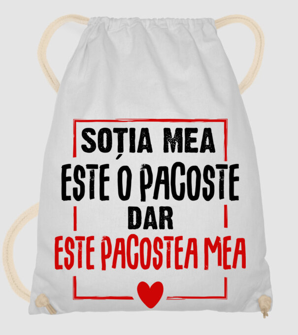 soția mea este o pacoste model alb pe tricou
