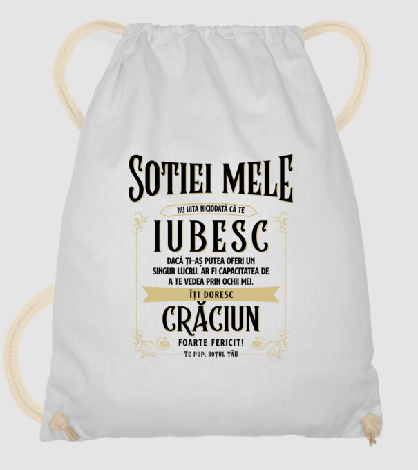 Soției mele - nu uita niciodată că te iubesc - dacă ți-aș putea oferi un singur lucru, ar fi capacitatea de a te vedea prin ochi model alb pe tricou