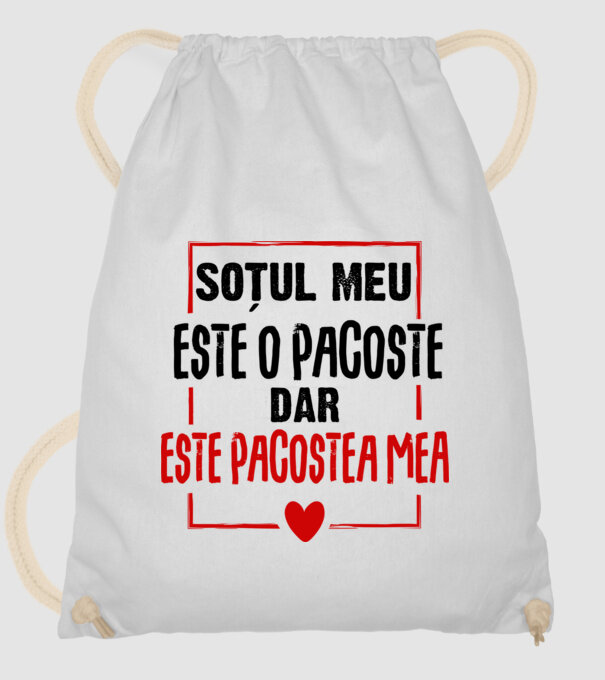 soțul meu este o pacoste model alb pe tricou