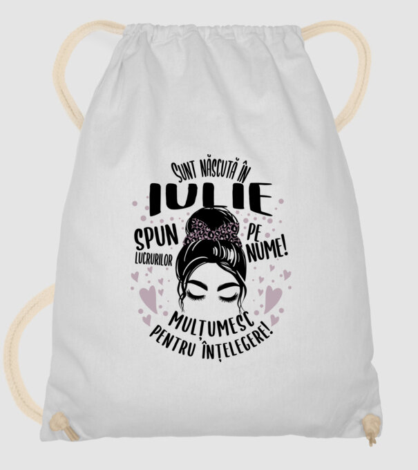 Sunt născută în - iulie - spun lucrurilor pe nume! - mulțumesc pentru înțelegere! model alb pe tricou